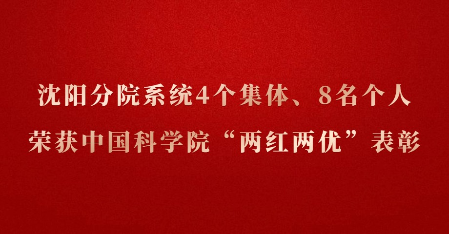沈阳分院系统4个集体、8名个人荣获中国科学院“两红两优”表彰